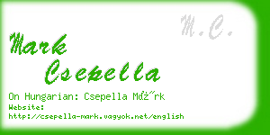 mark csepella business card